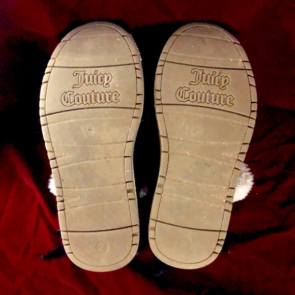 Juicy size 2 black boots with Sparkling rhinestone embellished logos. - Picture 2 of 3